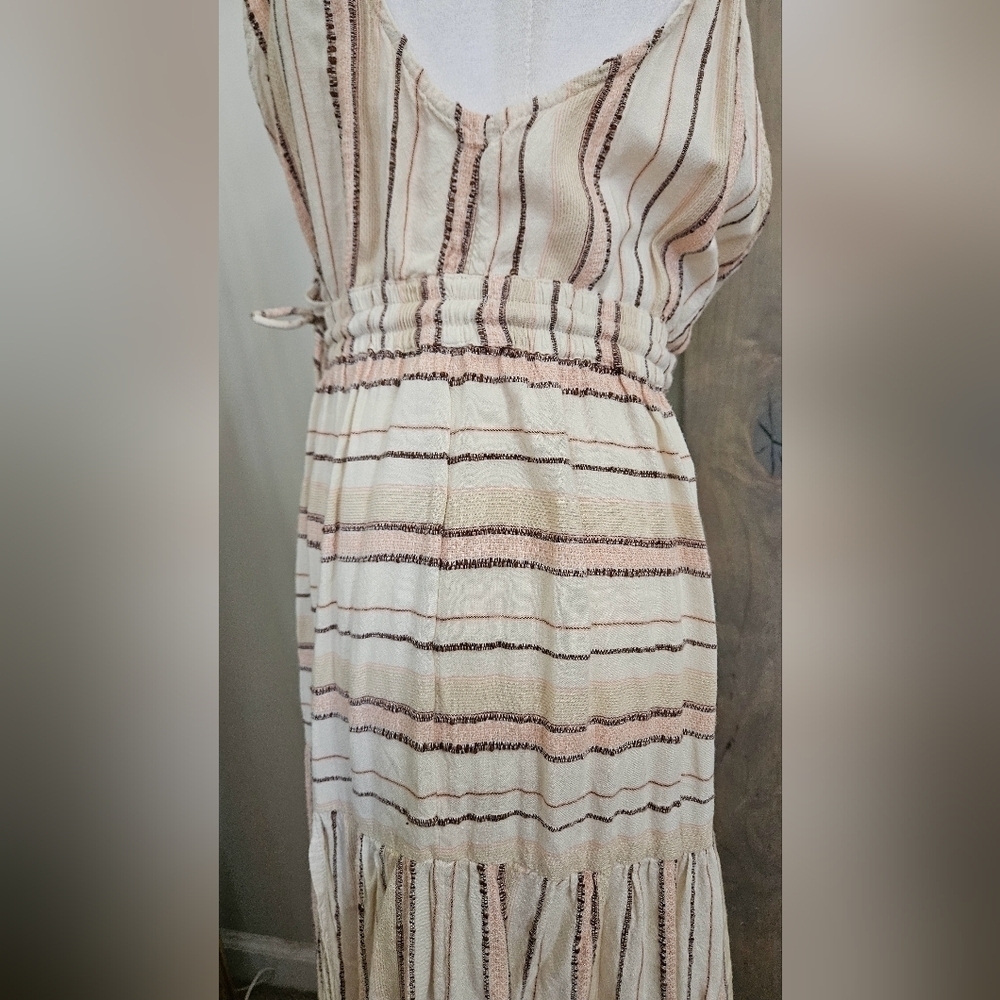 L*Space Emma Sunsoaked Stripe Plunge Cover-Up Maxi Dress Size Small - Picture 10 of 15